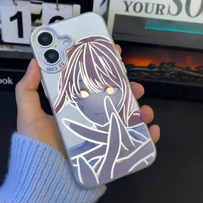 Cute Girl Makima Chainsaw Man Phone Case for iPhone 11 12 13 14 15 16 17 Pro Max Plus mini Air 17promax Cartoon Back Cover
