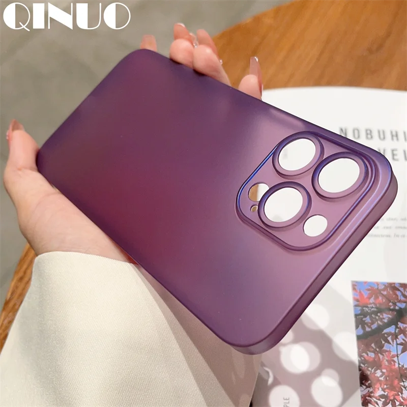 Ultra Thin Translucent Matte Simple Case For iPhone 16 15 14 13 12 11 Pro Plus Mini Max X XS XR 7 8 SE Hard PC Bumper Slim Cover