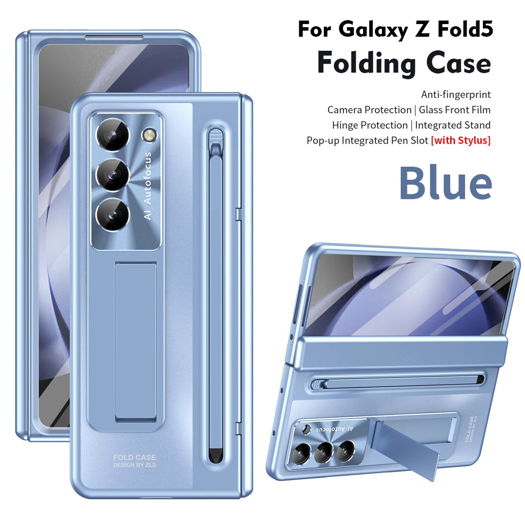 For Samsung Galaxy Z Fold 4 5 6 7 Case With S Pen Stand & Hinge Cover Screen Protector All-inclusive Anti-drop For Z Fold 7 6 5
