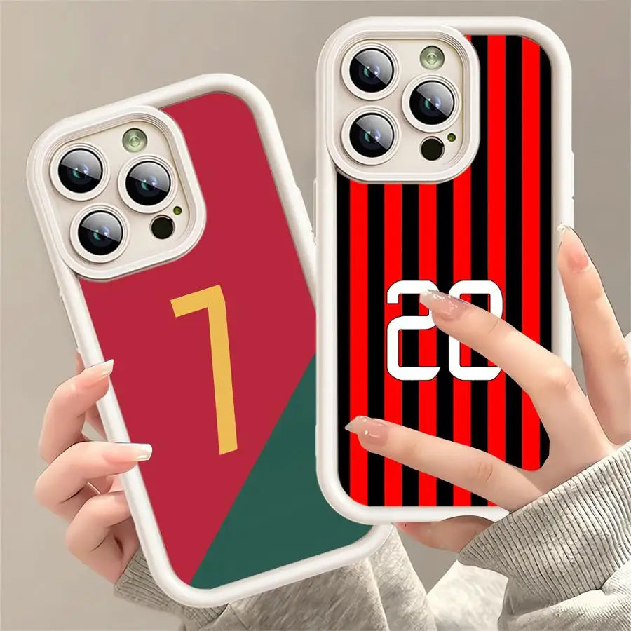 Football Star Digital Art Phone Case for Apple iPhone 14 16 Plus 13 Mini 15ProMax 11 Pro 12Pro 13 Soft Cover Soft