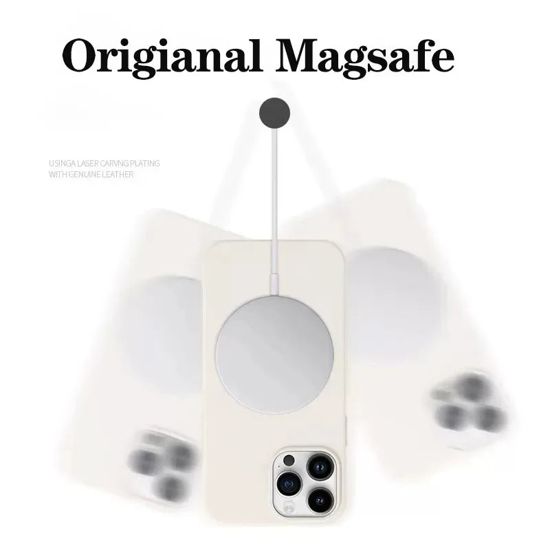 Liquid Silicone For Magsafe Phone Case For iPhone 17 16 14 15 Plus 12 13 Pro Max Air Magnetic Wireless Charging Case Soft Cover