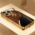 Luxury Textured Dragon Head Gold Metallic Paint Glass Phone Case For iPhone 17 Pro Max 11 12 13 14 15 16 Plus 17 Air 16E Cover