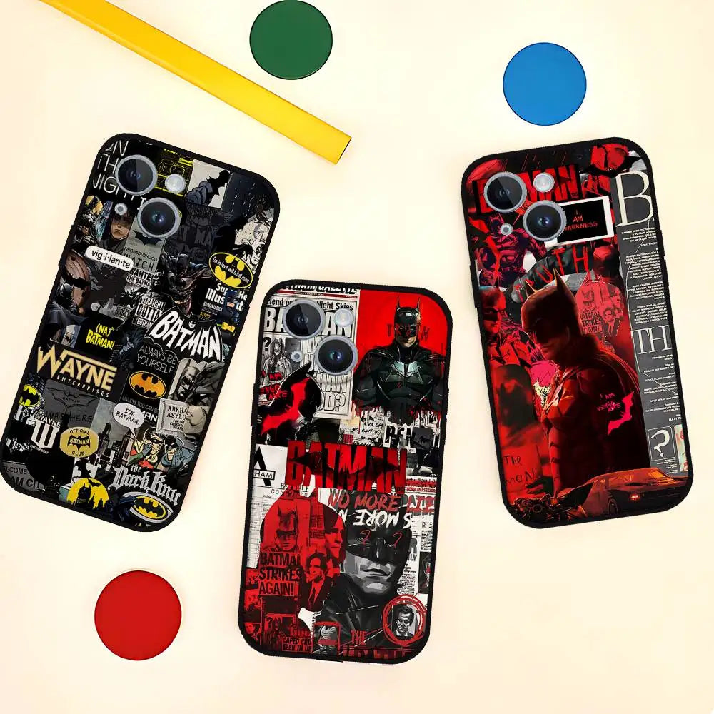 Cool-H-Batmans-S Fashion Phone Case For IPhone 17 15 Pro Max 14 Pro 12 11 13 Mini X XR XS 16 Plus SE Back Cover
