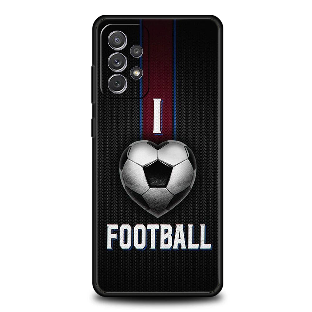 Football Sport Soccer Phone Case for Samsung Galaxy A15 A14 A25 A54 A34 A51 A71 A72 A73 A32 A52 A52S A11 A21S A31 5G Soft Shell