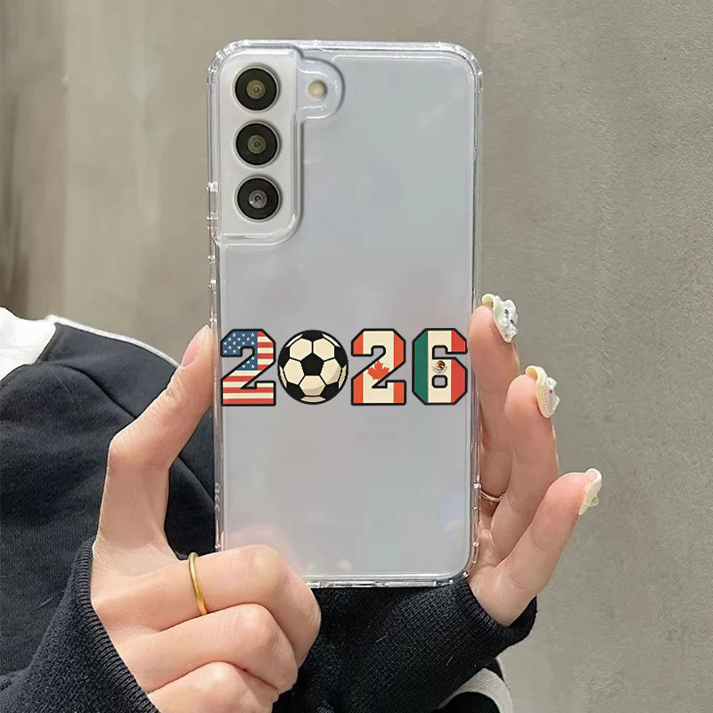 Football 2026 Canada Mexico USA Phone Case For Samsung Galaxy S26 S25 S24 Plus S23 FE S22 S21 S20 Ultra 5G S10 Soft Clear Cover