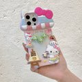 Sweet 3D Hello Kitty Dessert Shop Chef Cartoon Silicon Phone Case for iPhone 16 15 14 Plus 13 12 ProMax Y2K Shockproof Cover