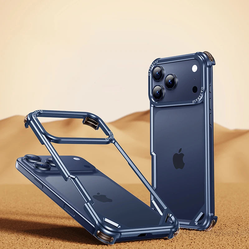 Eary for iPhone 17 Pro Max Air Phone Case Aluminum Alloy Metal Frameless Shell for Magsafe Minimalist Anti-Drop Protective Cover