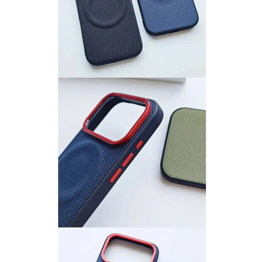 Luxury Woven Matte Phone Case For Mi Poco F8 F7 X8 Ultra Pro Magnetic Charging Drop Protection Cover For Redmi K90 K80 Pro Max
