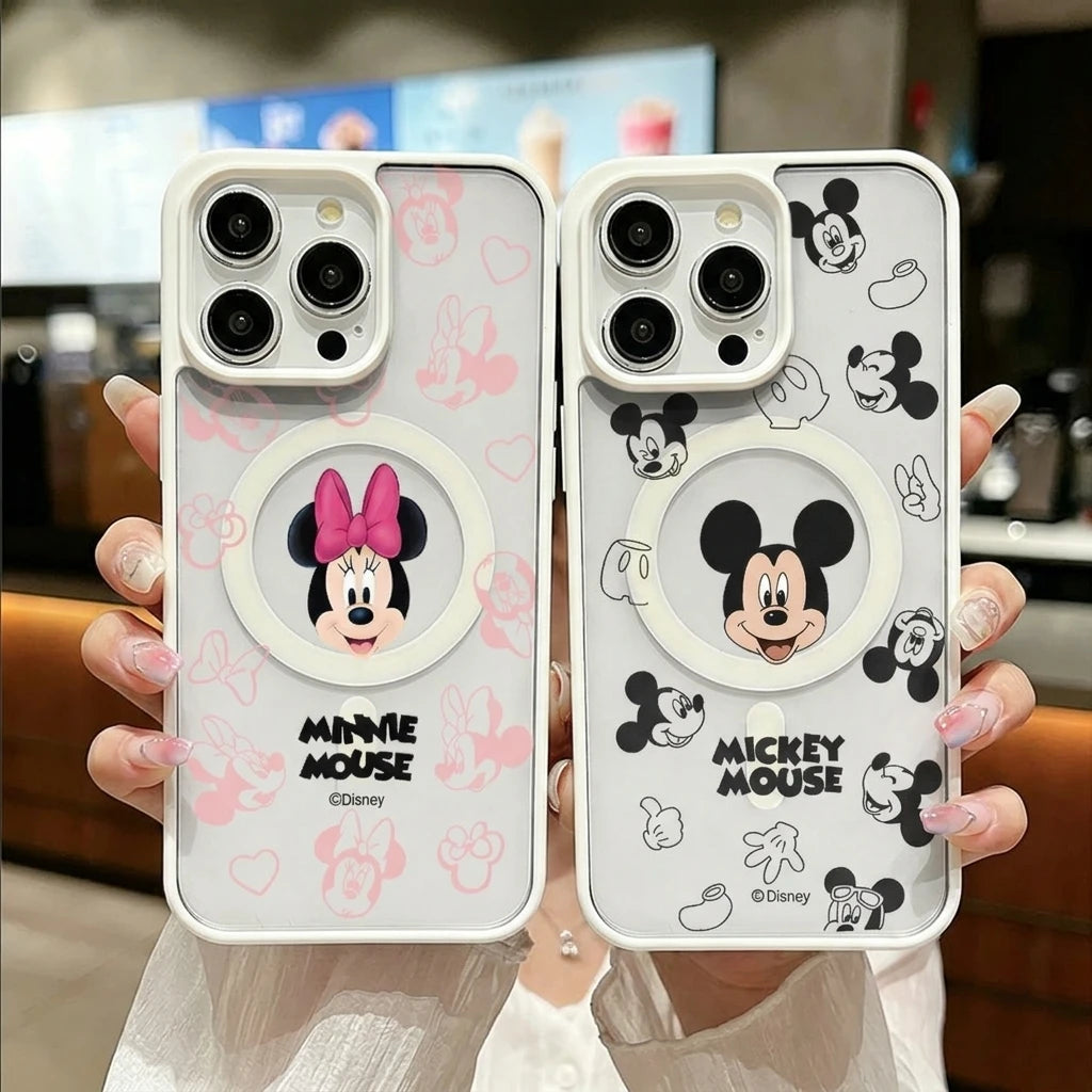 Mickey Minnie Matching Couple Sets Gift For Magsafe Phone Case For iPhone 17 Pro Max 17 Air 16 15 14 13 12 Pro Max Plus 11 Cover
