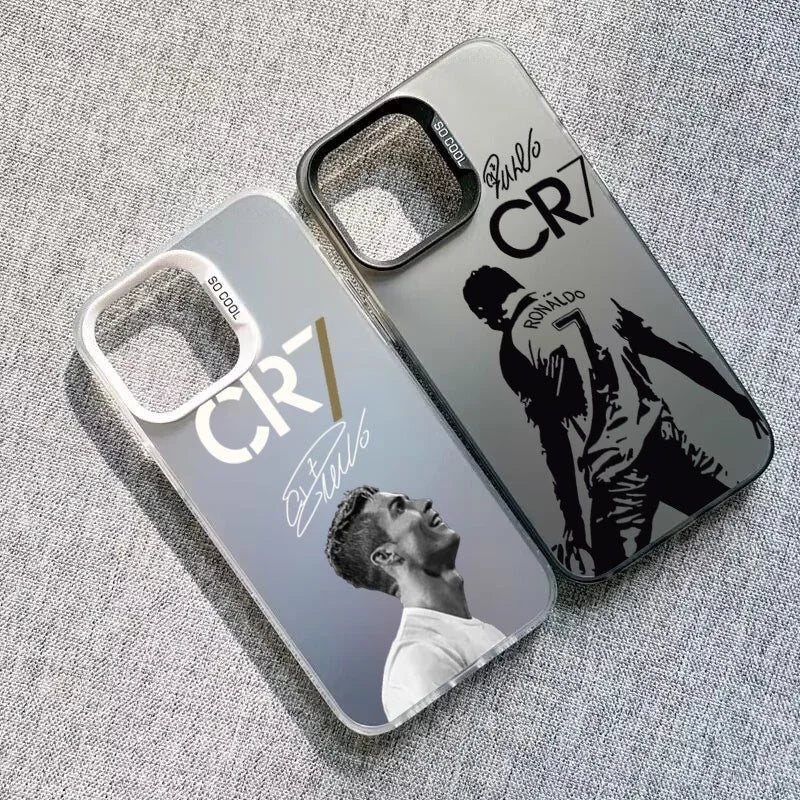 Football Player C-Cristianos R-Ronaldos Phone Case For IPhone 11 Pro Max 16 15 14 X XS MAX XR 8 7 6 Plus 12 13 Mini Hard Cover