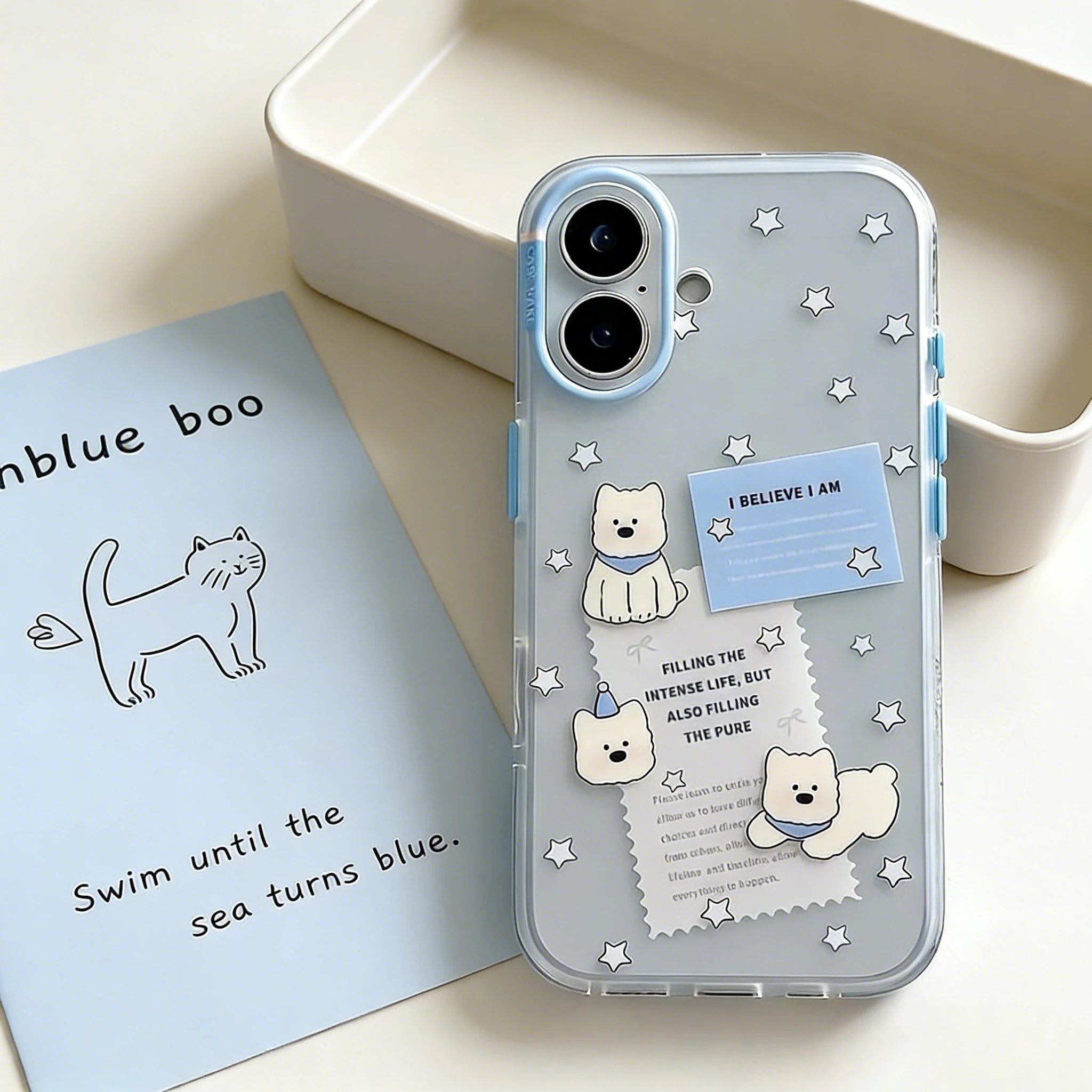 Blue Star West Highland Phone Case For iPhone 17 16 16e 15 14 13 12 11 Mini Pro Max X XR XSMax 8 Air Plus Transparent Back Cover