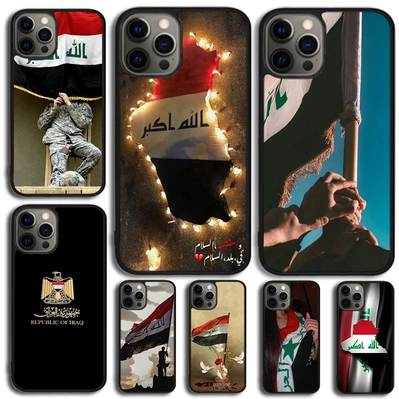 Iraqi Iraq Flag Phone Case For iPhone 17 Air 16 15 Plus Max 14 13 12 11 Pro Max  Cover Shell coque