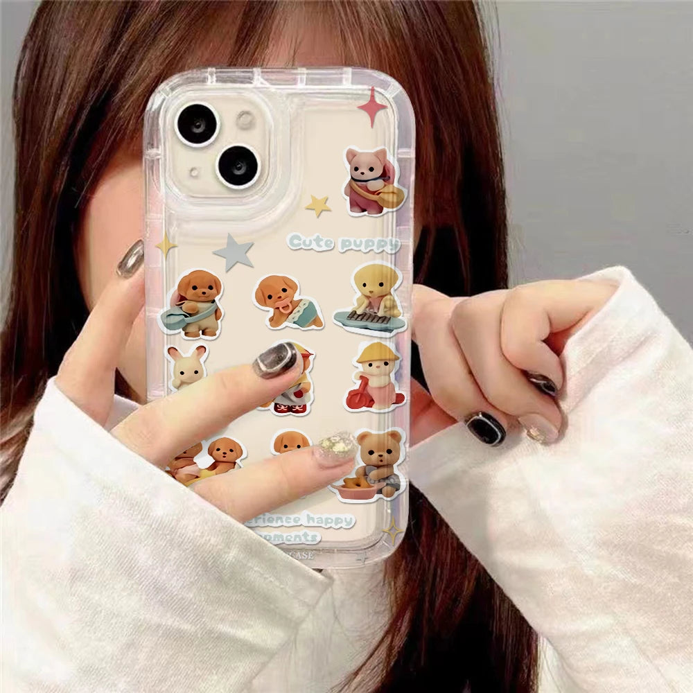 Clmj Vintage Bear Animals Luxury Clear Case for Samsung Galaxy S20 S20 S21 S21 S22 S23 S24 S25 Ultra Plus 5G Airbag Shockproof