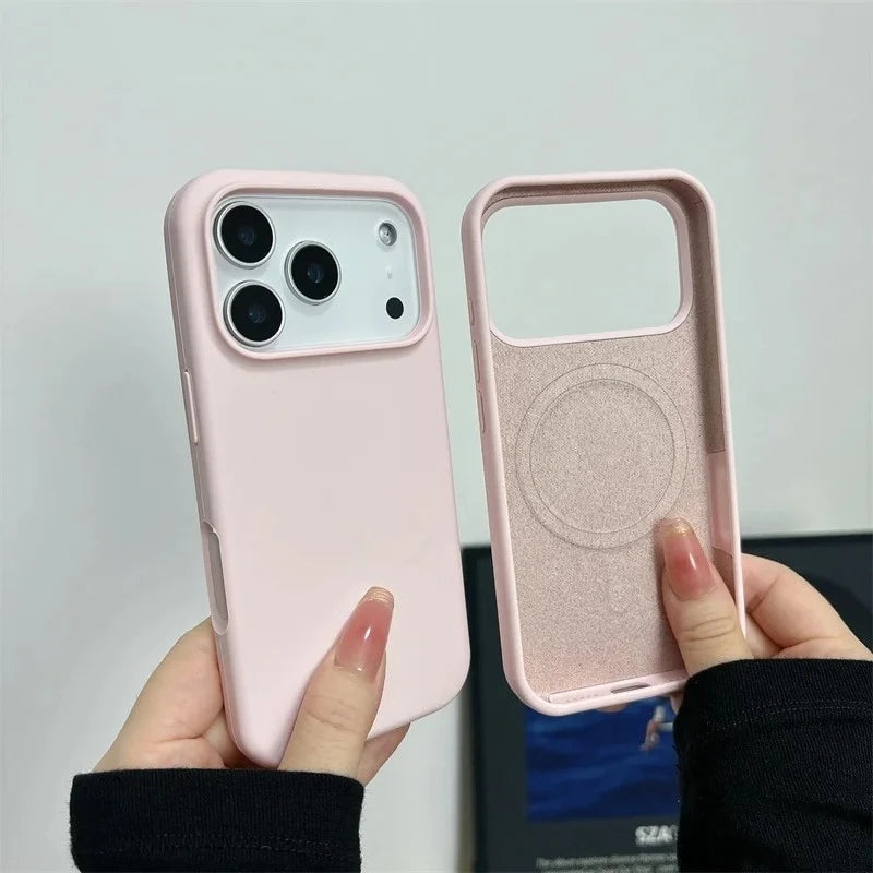 2026 New Magnetic Liquid Silicone Phone Case For iPhone 17 Air 16 15 14 13 Pro Max Plus for Magsafe Shockproof Protective Cover