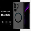 Magnetic Matte Translucent Armor Shockproof Case For Samsung Galaxy S22 S23 S24 S25 Ultra Plus S20 S21 FE Magsafe Charge Cases