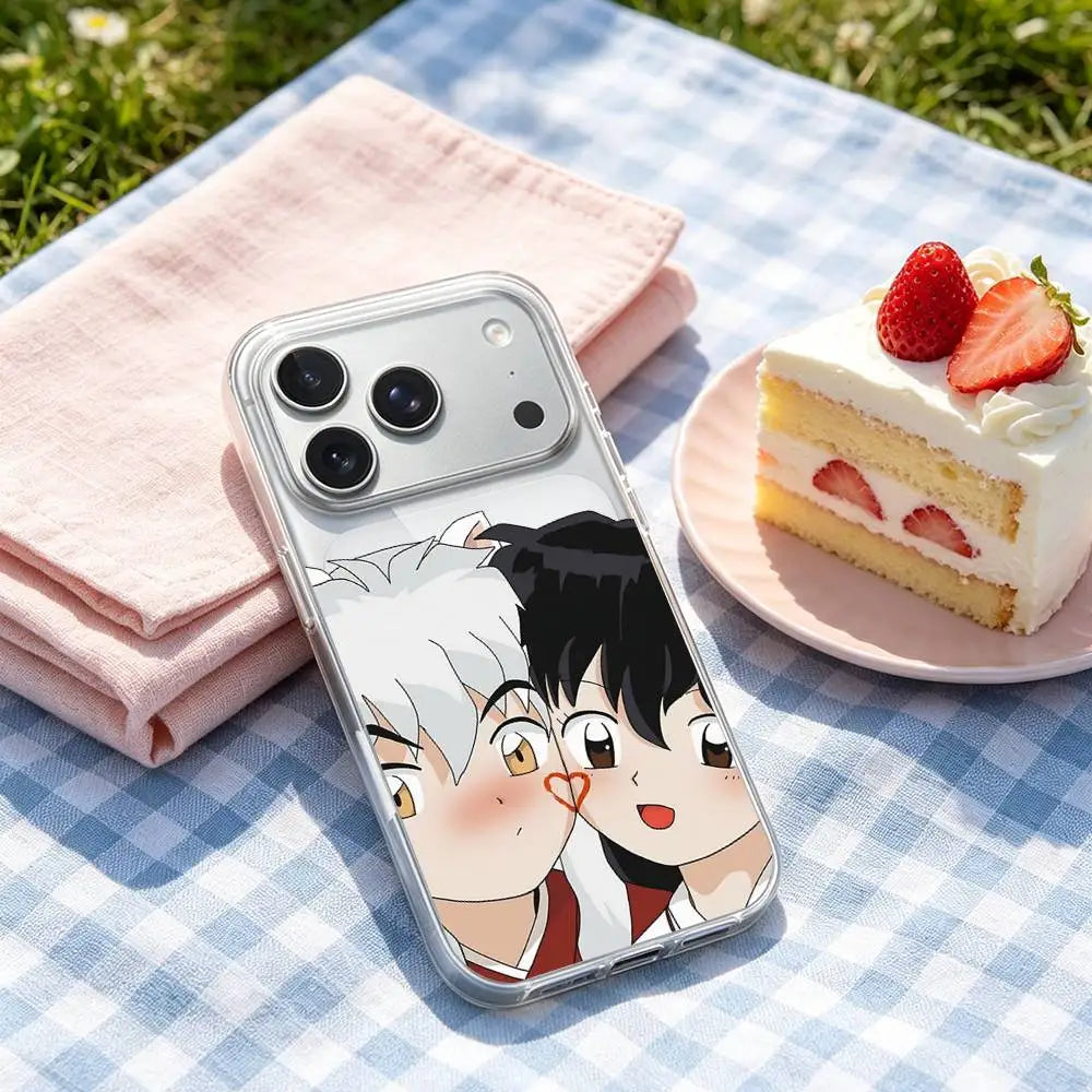 Anime I-Inuyasha Sesshoumaru Phone Case For IPhone 17 16 15 12 11 Pro Max 14 Plus 13 Mini Clear Cover Soft Funda