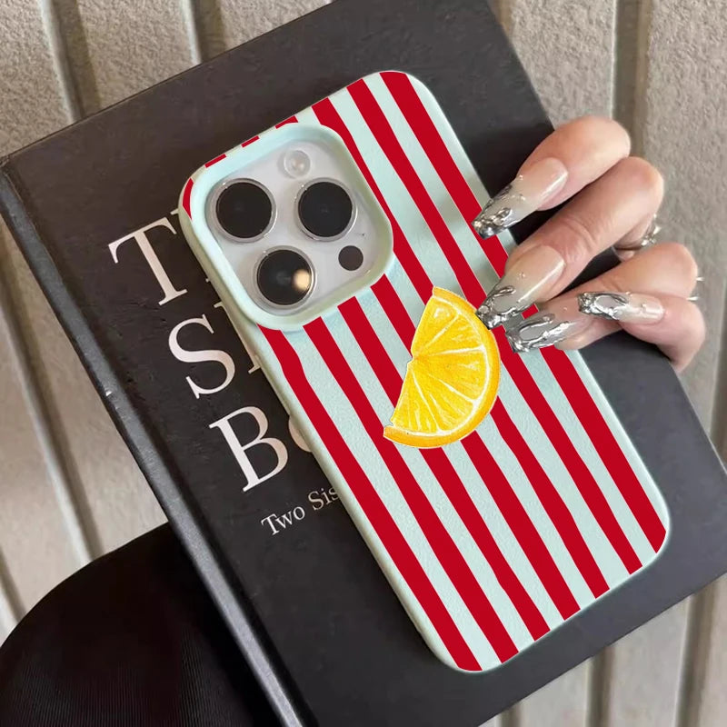 Fashion Lemon Pattern TPU Silicone Phone Case For iPhone 17 Pro 16 15 14 17 13 11 Pro Max 11 13 12 Plus XR Shockproof Soft Cover