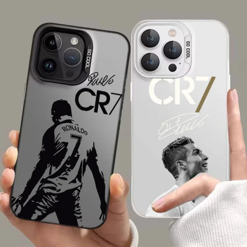 Football Player C-Cristianos R-Ronaldos Phone Case For IPhone 11 Pro Max 16 15 14 X XS MAX XR 8 7 6 Plus 12 13 Mini Hard Cover