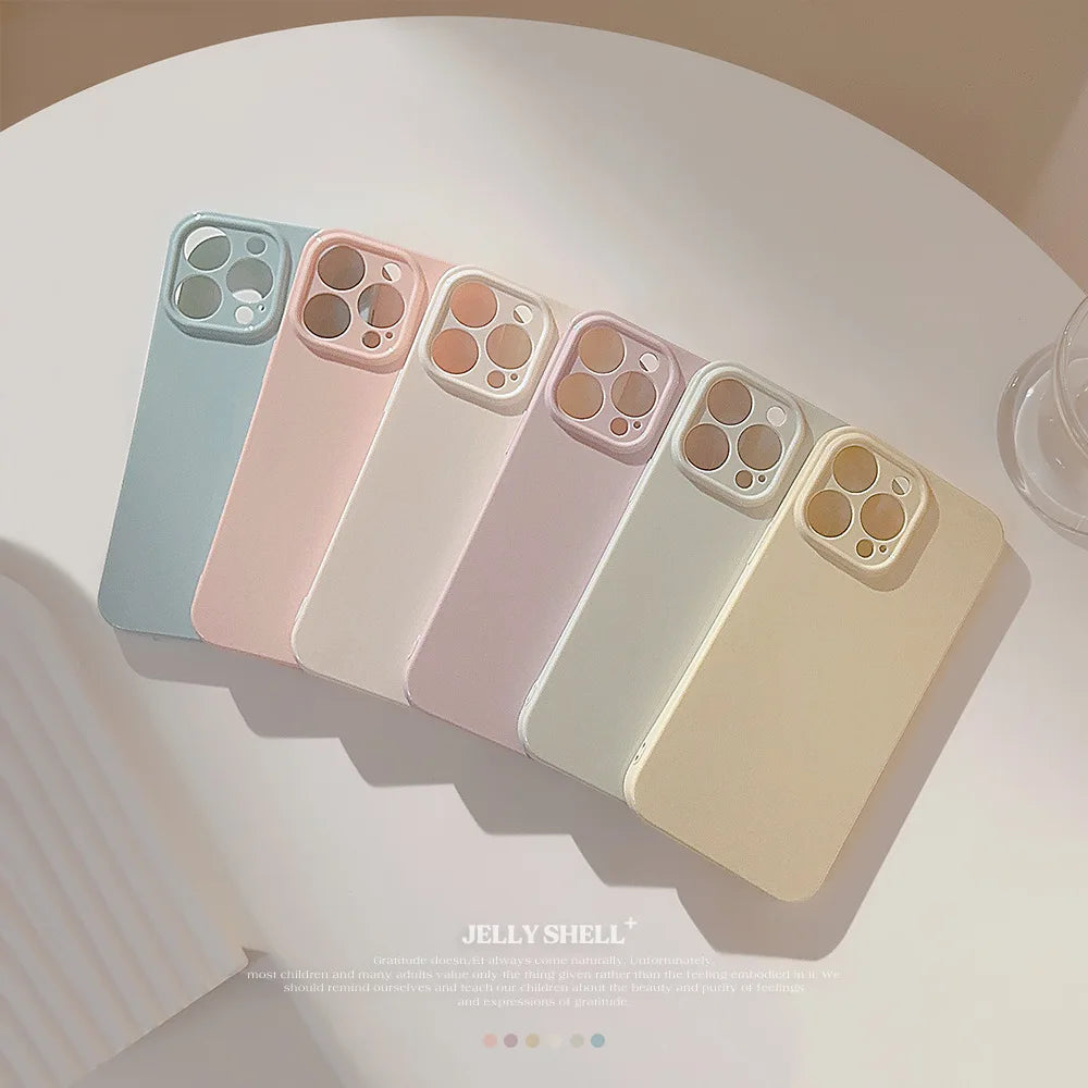 Soft Candy Color Shockproof Phone Case For iPhone 17 16 15 14 13 12 11 Pro Max Plus Plain Silicone Bumper Full Cover