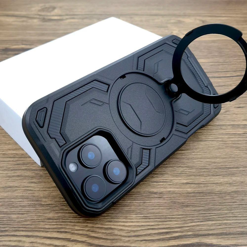 Shockproof Armor Magnetic Case For iPhone 17 16E 16 15 14 13 12 Pro Max iPhone16 16Pro 17Pro for Magsafe Wireless Charge Cover