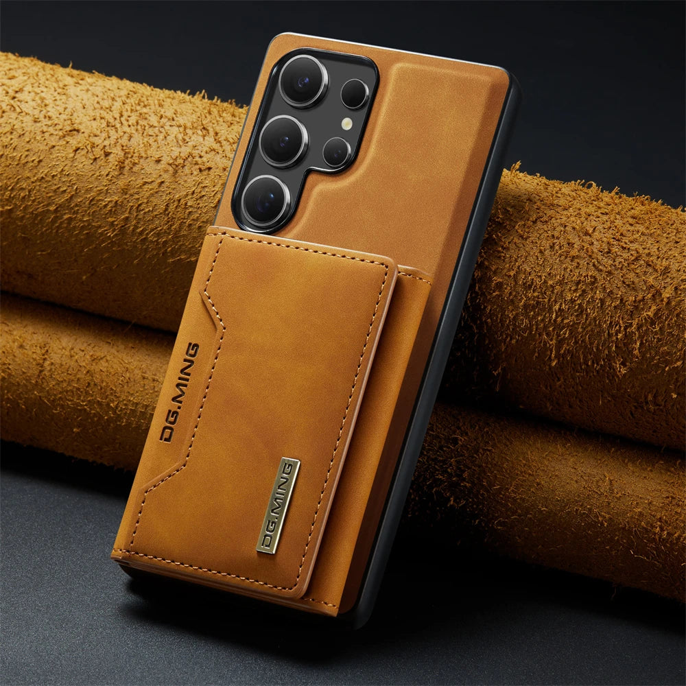 2 in 1 Detachable Magnetic Card Pocket Wallet Leather Case for Samsung Galaxy S26 S25 Ultra S23 S24 S22 Plus Note 20 Cover Shell