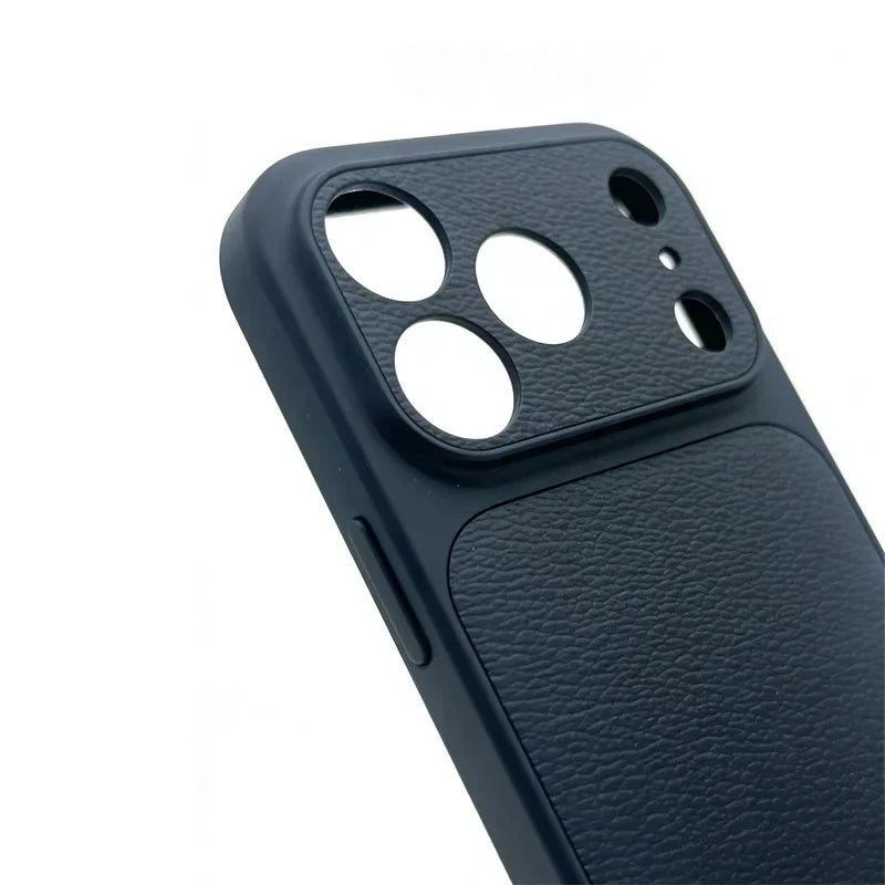 Personalized Luxury Customized Name 3D DIY Hot Engrave Faux Leather Phone Case For iPhone 17 Pro Max Air 16 15 14 13 Pro Max