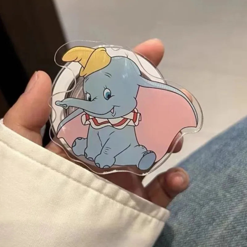 Korea Cute Disney Dumbo For Magnetic Phone Grip Holder, Foldable Stand for MagSafe Compatible Phones, 3D Cartoon Acrylic Design