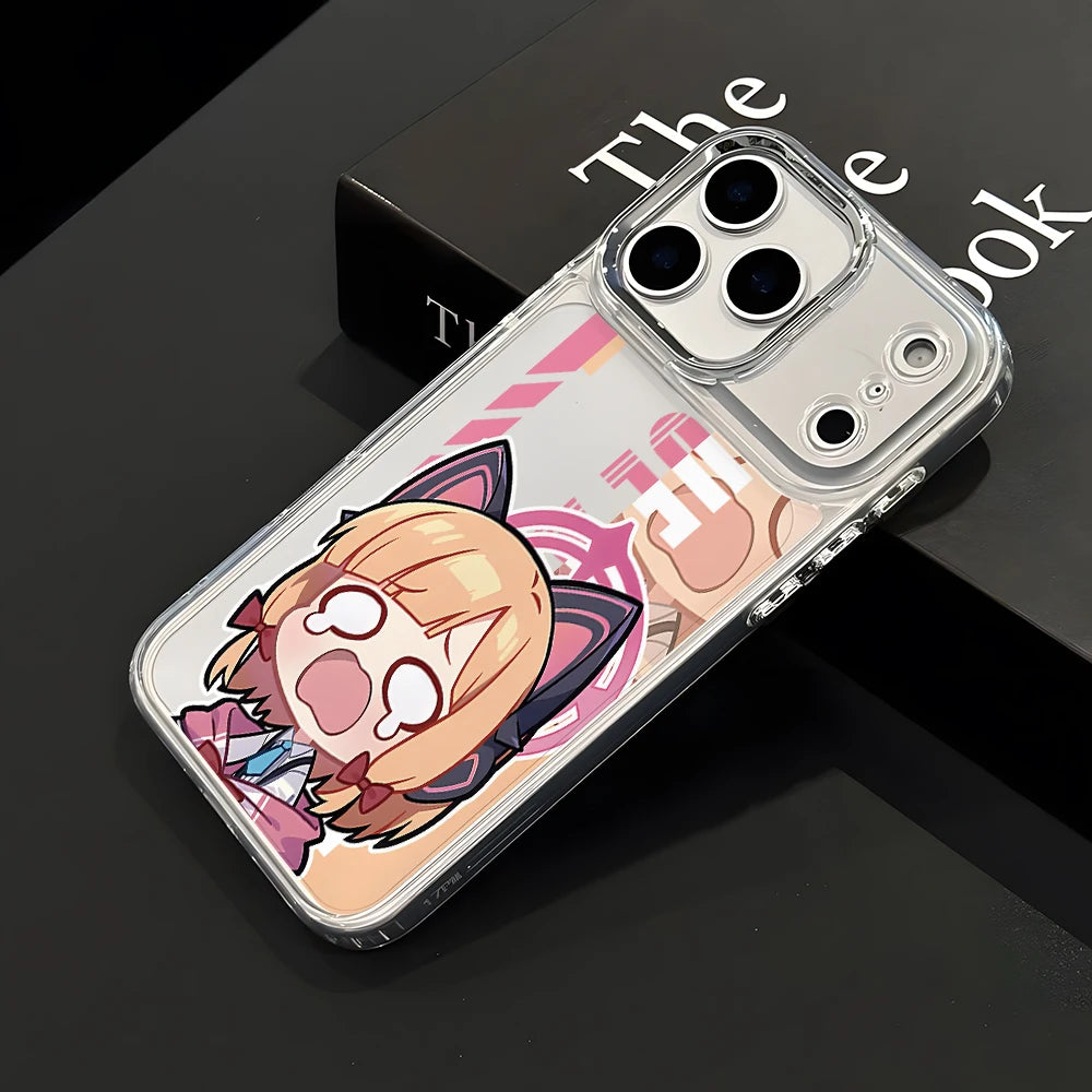 Anime Blue Archives Phone Case for Samsung Galaxy S26 S25 Edge S24 S23 S22 S21 S20 FE Ultra Plus 5G Luxury Transparent Cover