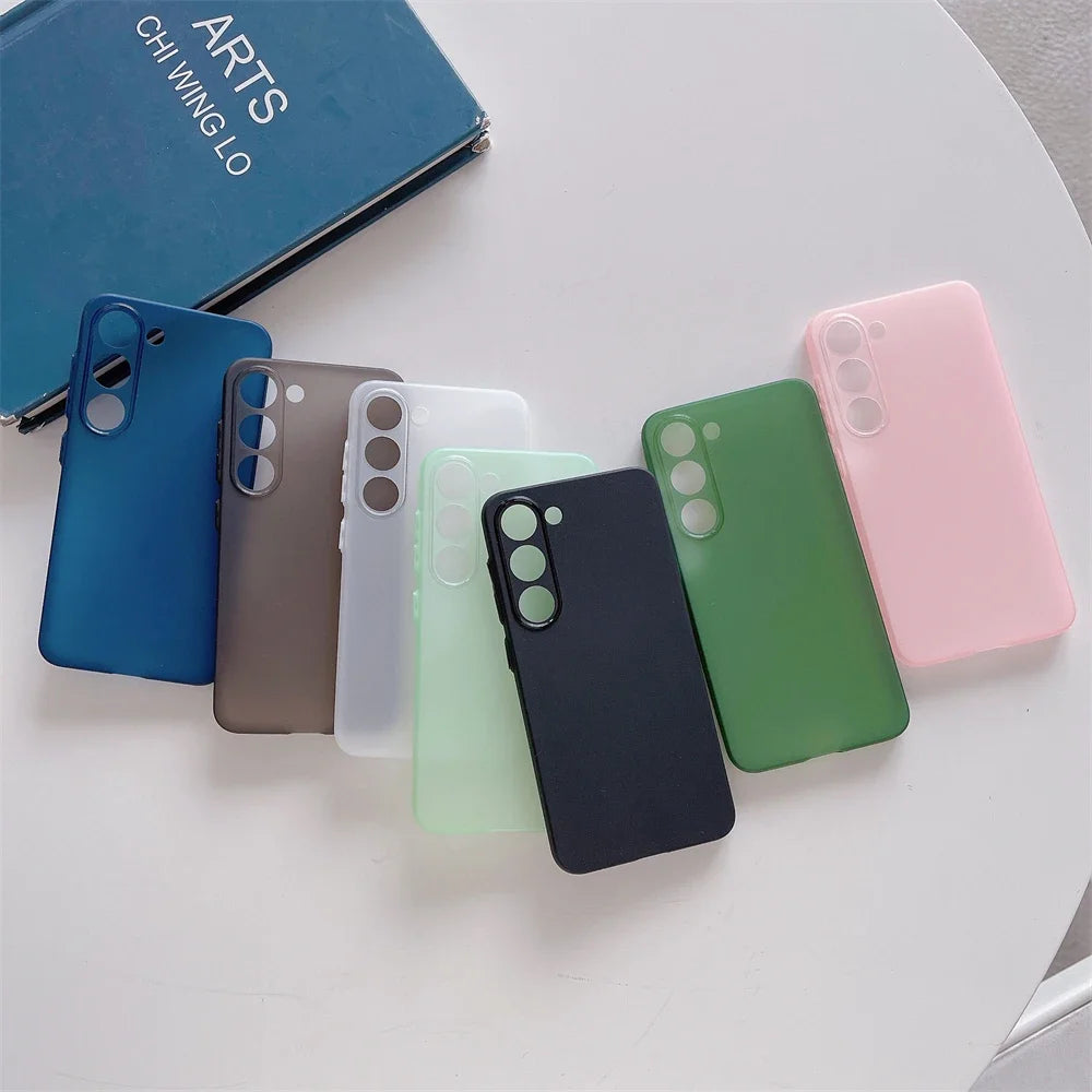 Ultra Thin Matte Armor Translucent Case For Samsung S26 ULTRA S25 FE S24 S23 FE S22 S21 Plus Ultra Note 20 Ultra Soft Back Cover