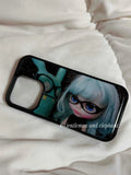 Japanese Korean Ins Style Blythe Dark Girl Phone Case For IPhone 17 16 15 14 13 12 11 Pro Max Air Plus Resin Casting Y2K Cover