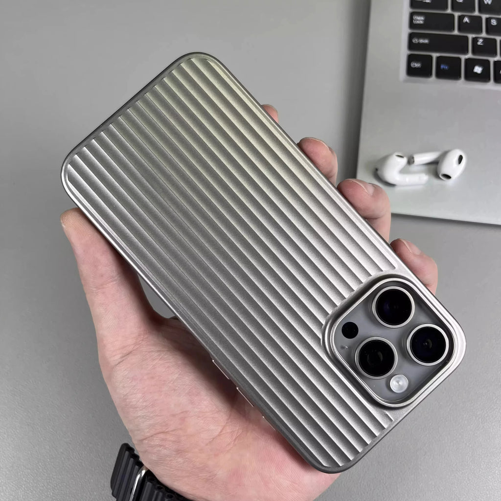 bend wave phone case for iphone 16 15 14 plus 13 12 11 pro max cover Luxury Anti drop funda luggage plating cases carcasa