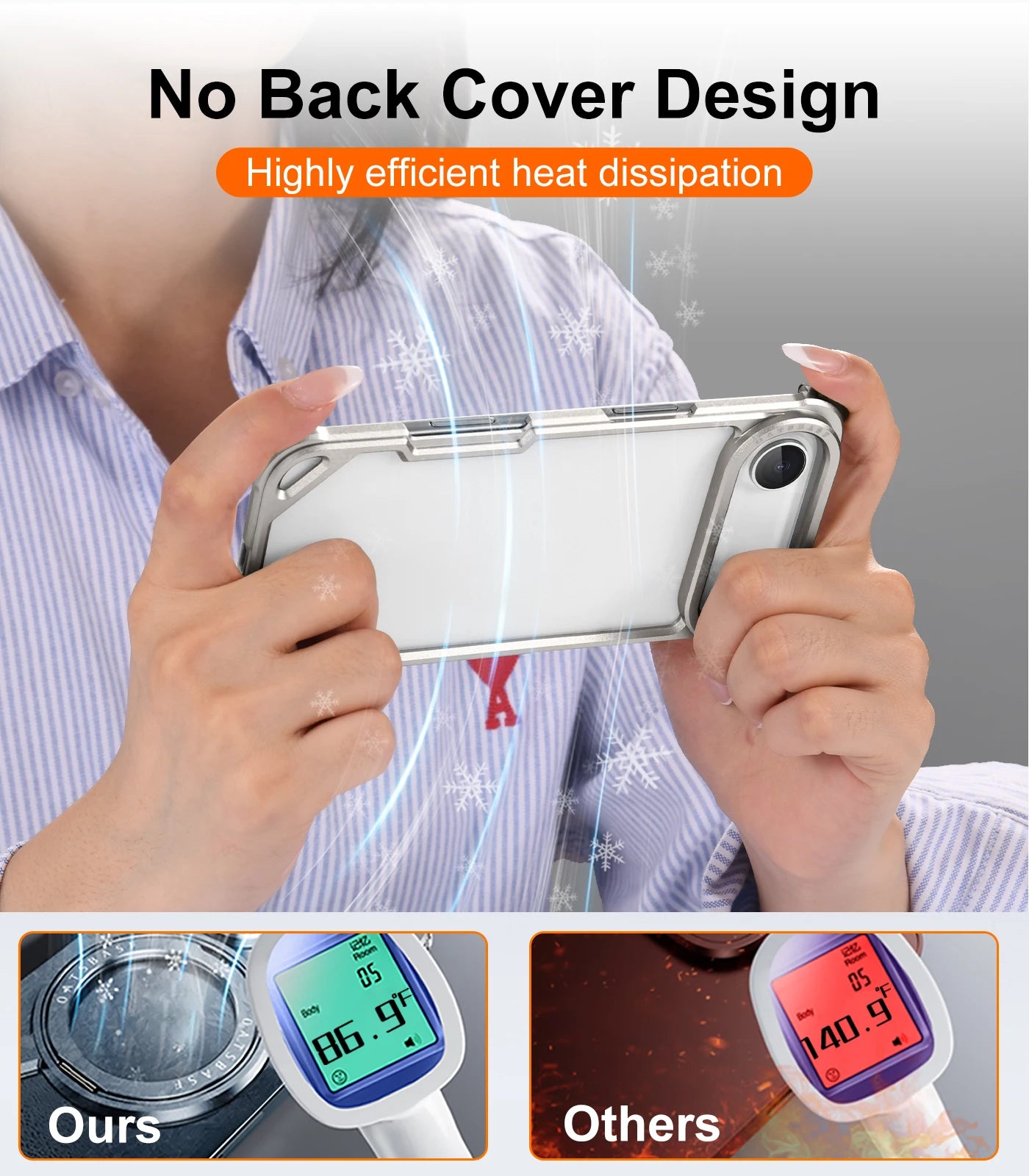 Oatsbasf Metal Slim Phone Case for iPhone 17 Air/17 Pro/17 Pro Max Case Frameless Minimalist Wireless Charging Protecitve Cover