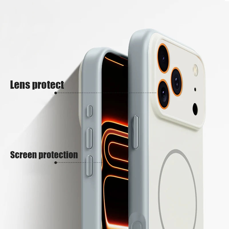 Gold Butterfly Pattern Magnetic Phone Case For iPhone 17 Pro Max 16 15 14 13 Pro Max For Magsafe Wireless Charge Hard PC Cover