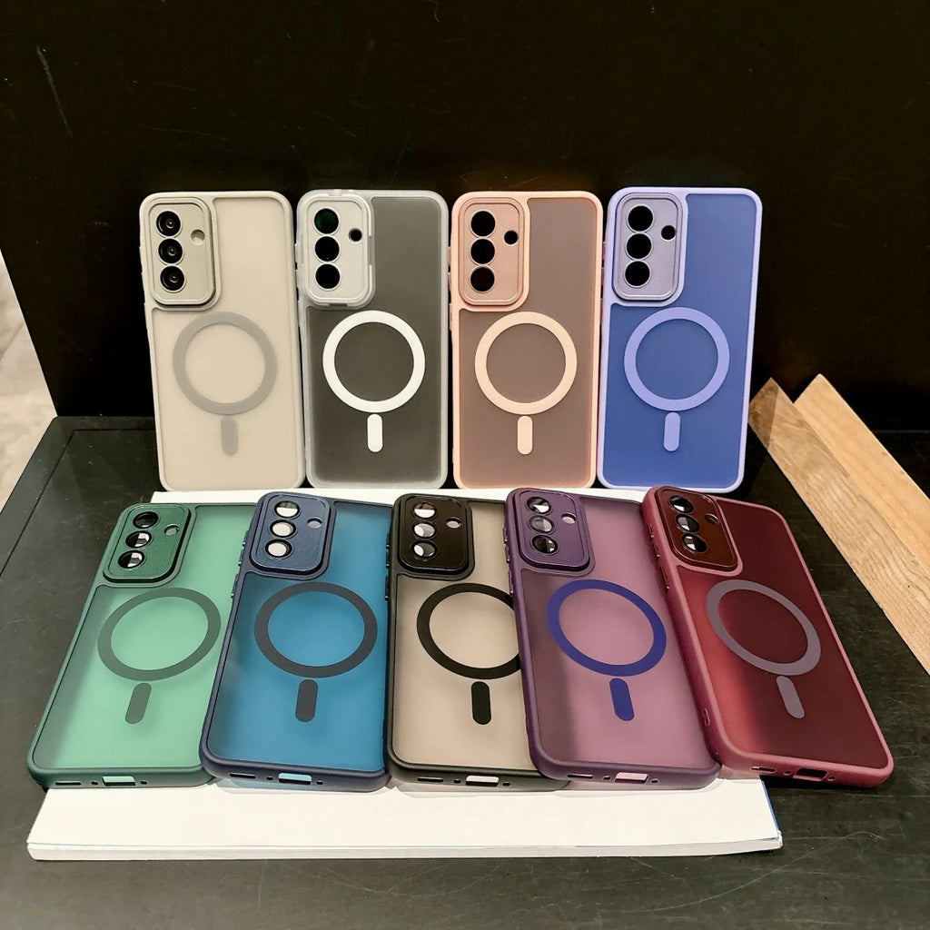 Translucent Lens Protect For Magsafe Magnetic Case For Samsung S26 S25 Edge S24 S23 FE S22 Ultra Plus A57 A37 A17 A56 A36 A26 16
