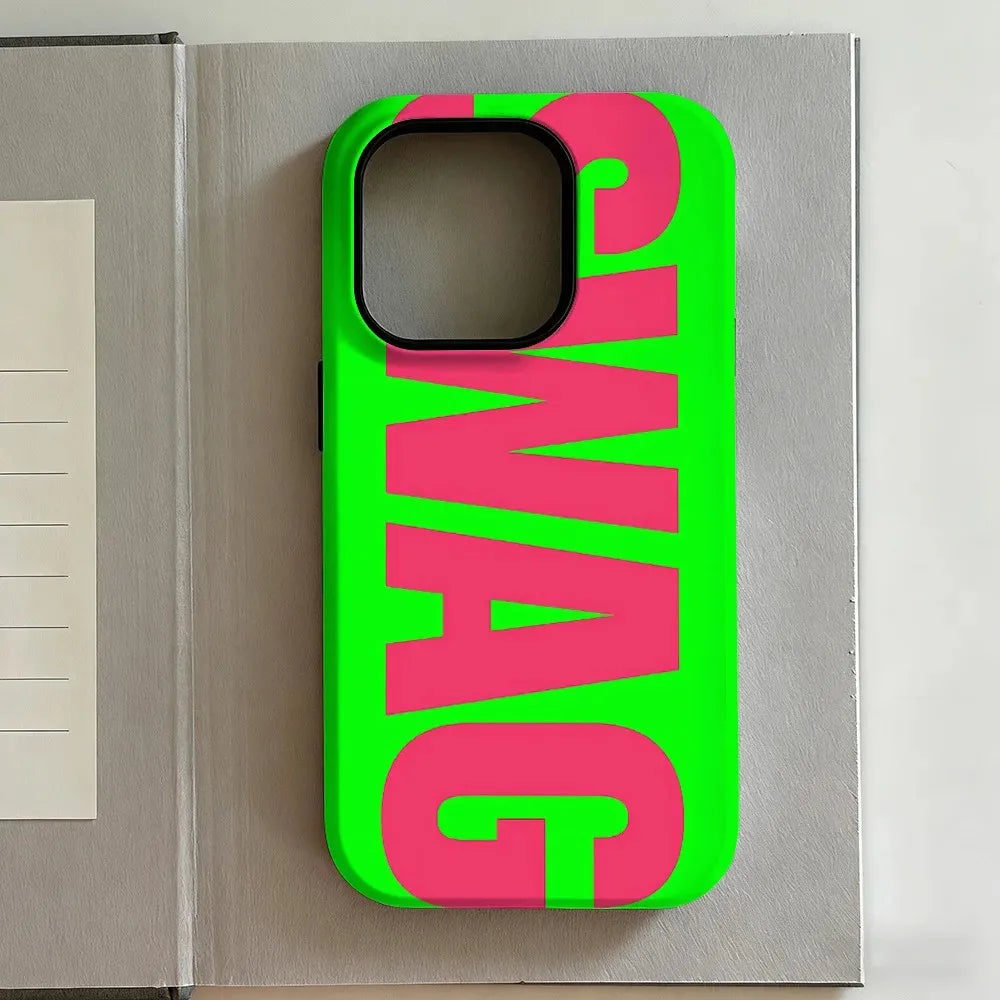 Phone Case for iPhone 17 16e 16 15 14 13 12 11 X XS XR XSMAX 7 8 Air Pro Max Plus Luxury Y2K Style SWAG Double-layer Back Cover