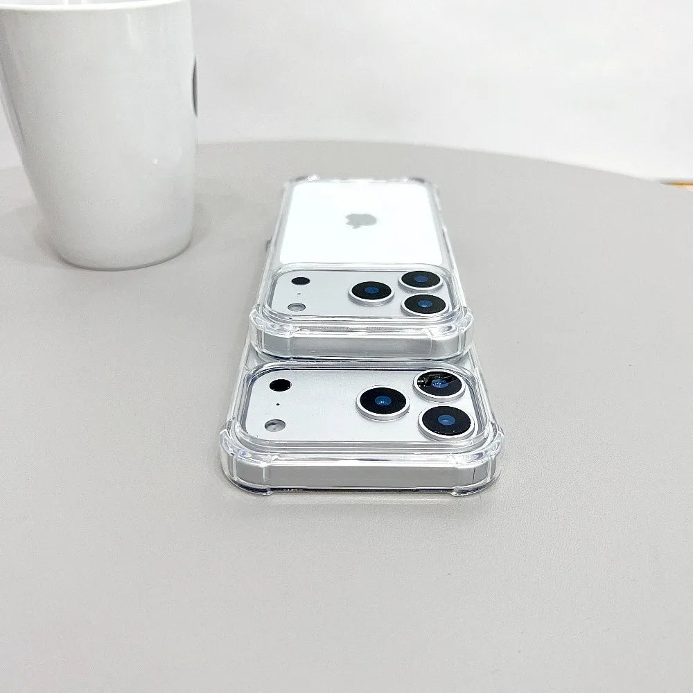 Airbag Anti Fall Crystal Phone Case for iPhone 17 Pro Max 17 Pro 17 Air 16  15 14 13 12 11 XR XS 7 8 Plus Back Slim Back Cover