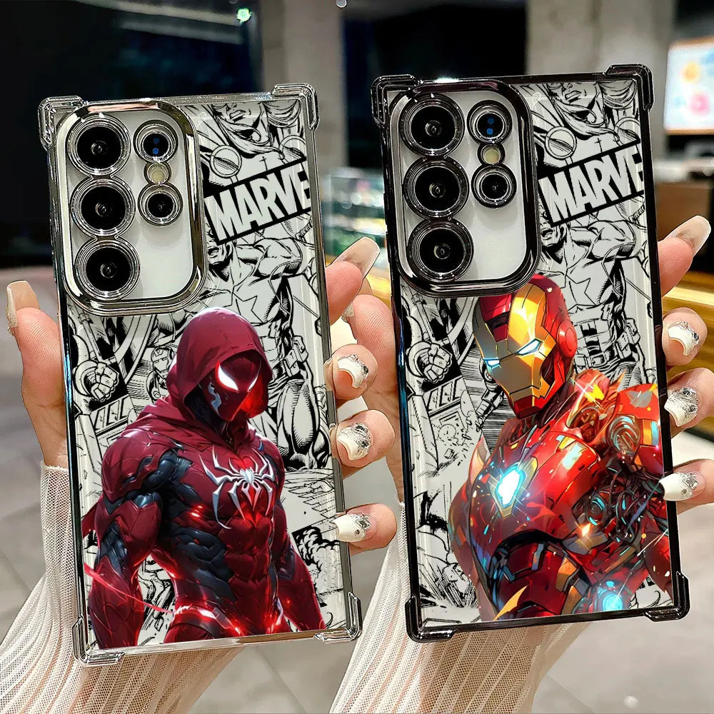 Iron Spider Man Captain America Case For Samsung Galaxy S26 S25 S26Ultra Edge S24 S23 S22 Plus S21 Ultra FE 5G Phone Back Cover