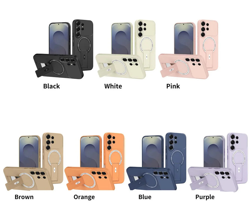 Skin-friendly Feel, Velvet lining, Invisible Holder Case For Samsung S26 Ultra S26 Plus S25 + Galaxy S24 S23 FE Protect Cover
