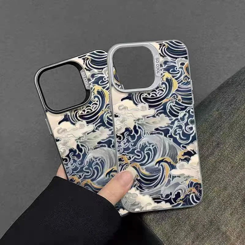 Japanese Waves Matte Phone Case for Huawei Honor X9d X6c X7d 400 200 90 X6b X7a X9a X5 X8a X9b X7b X9C X5C Smart Lite 4G 5G