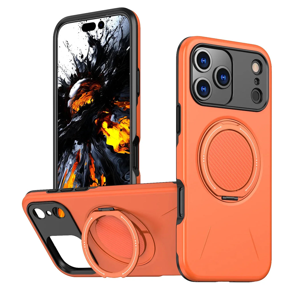 360° Magnetic Bracket Case For iPhone 17 14 15 16 Plus 12 13 17 Pro Max For Magsafe Wireless Charge Armor Shockproof Cover