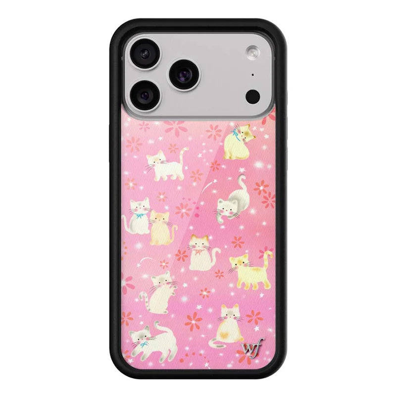 Wildflower INS personality Claire Drake Phone Case For iPhone 11 12 13 14 15 16 17Pro Max Plus cartoon Cute Pink kitten wf Cover