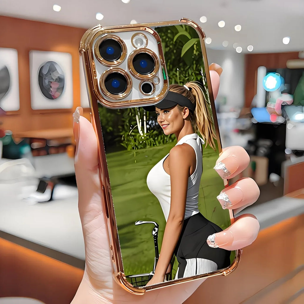 Custom Photo Electroplated Phone Case For iPhone 17 16 15 14 13 12 11 Pro Max Plus Air 16e 17e Shockproof Clear TPU Back Cover