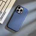 Luxury Plating Stripes Case for IPhone 13 14 15 16 17 Pro Max Air Ultra Thin Matte Cover for IPhone 15 Plus Hard Shockroof Case