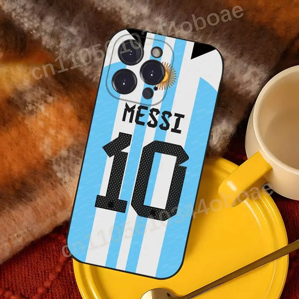 2026 WC ARG A-Argentina Phone Case For iPhone 17,16,15,14,13,12,11,Pro,Max,Plus Soft Black Cover