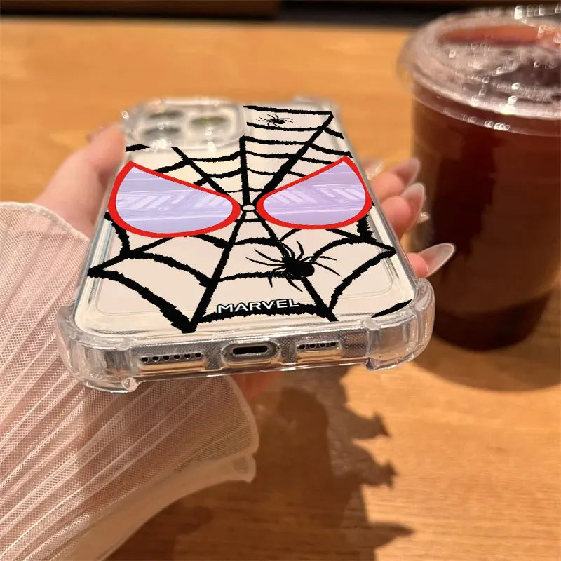 Cool SpiderS-ManS Eye Anti Fall Clear Phone Case For Xiaomi Redmi Note 15 14 13 12 11 10 9 8  Pro Plus 4G 5G