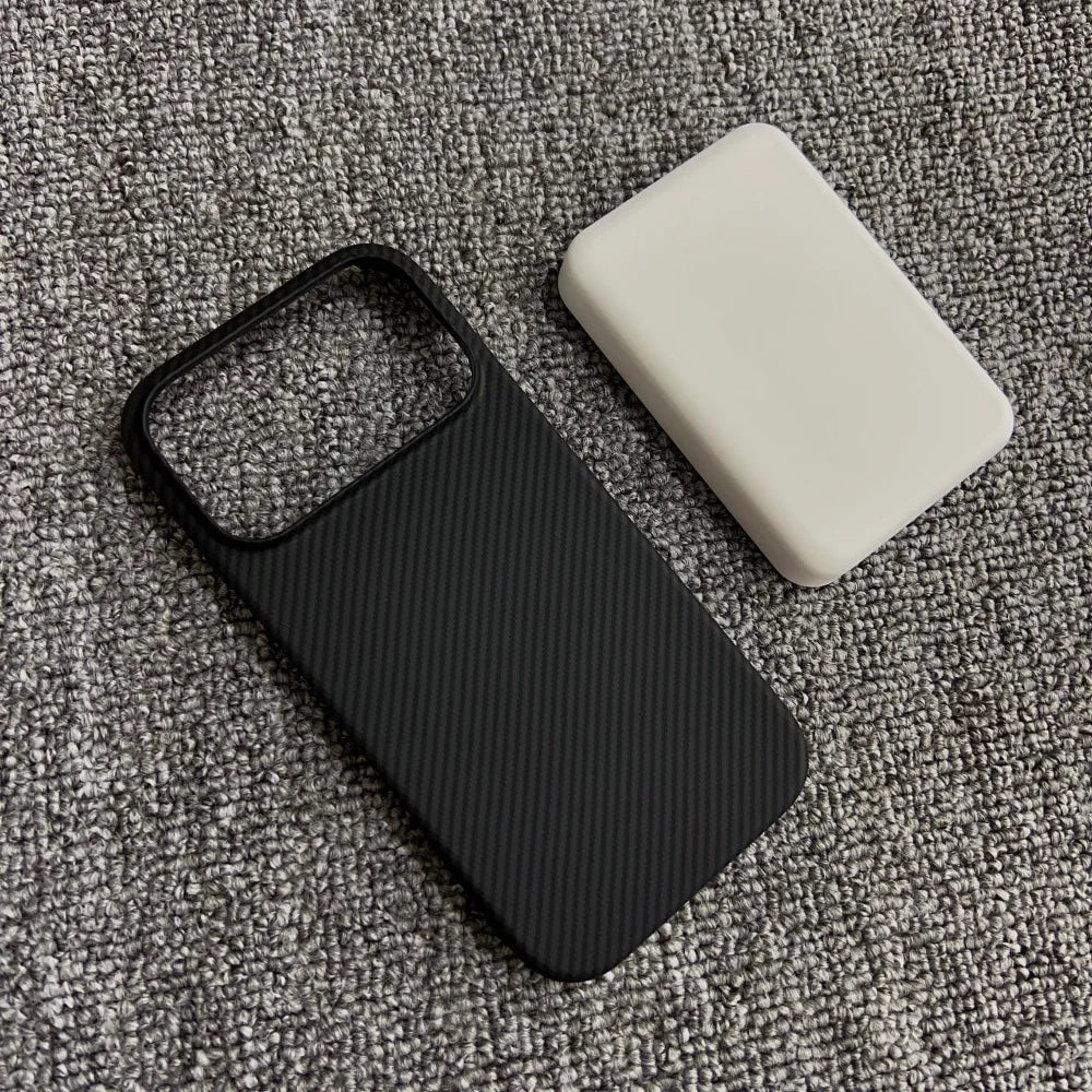 Official Carbon Fiber Pattern Magnetic Case for iPhone 17 Air Pro Max 17Pro 17Promax For Magsafe Wireless Charging Thin Funda