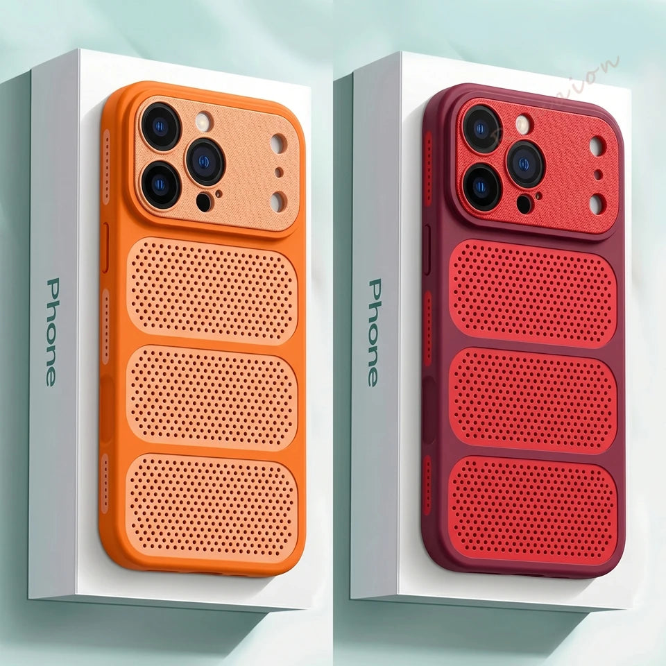 Big Windows Magnetic Phone Case For iPhone 17 12 13 14 15 16 17 Pro Max Plus Magsafe Heat Dissipation Shockproof Protector Cover