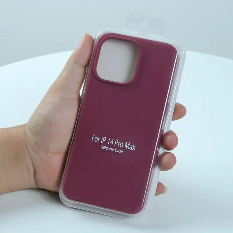Official Case for Apple IPhone 17 Pro Max 16 Pro Max 15 14 Plus 13 12 Original Liquid Silicone Soft Shockproof Protect Cover