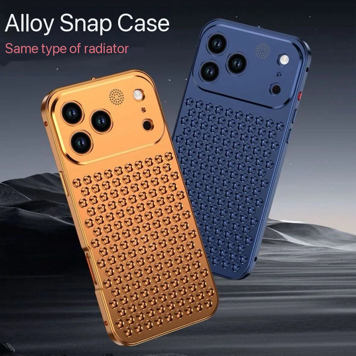 Mac Pro Honeycomb Grid Mesh Cooling Metal Snap Fastener Case for iPhone 16 17 Pro Max 15 14 13 12 Alloy Aromatherapy Cover