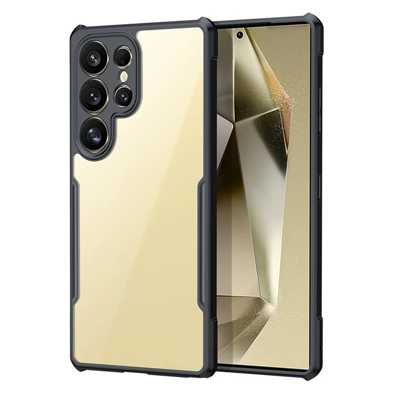 Xundd Case For Samsung Galaxy S25 S26 Ultra Case Airbag Shockproof Transparent PC Back Cover TPU Frame Anti-knock Shell